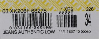 Beige Cotton Patchwork Jeans-Acht-LabelTerrace.com