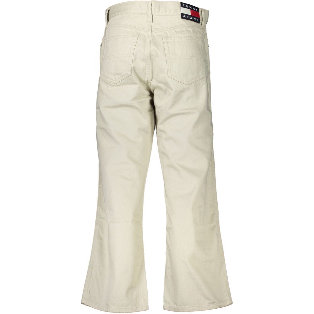 Beige Cotton Women Jeans-Tommy Hilfiger-LabelTerrace.com