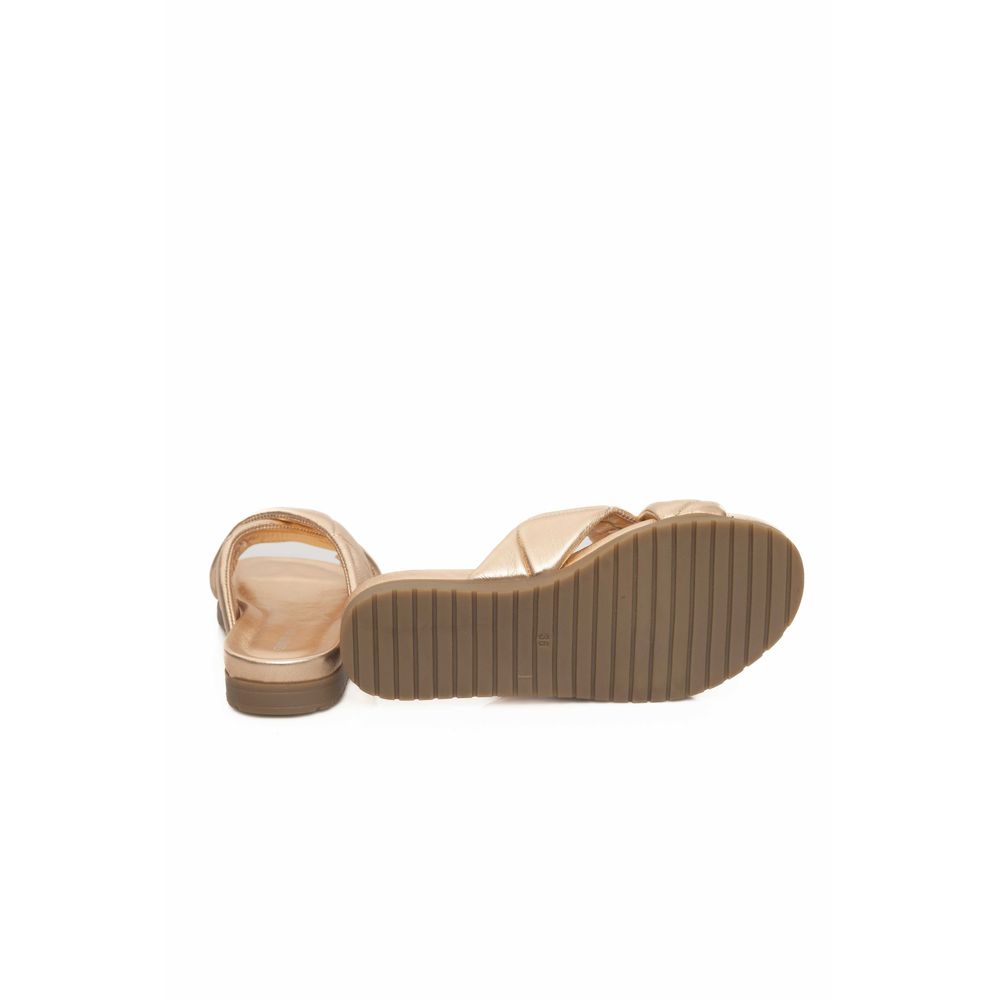 Beige Lambskin Women Sandal-Cerruti 1881-LabelTerrace.com