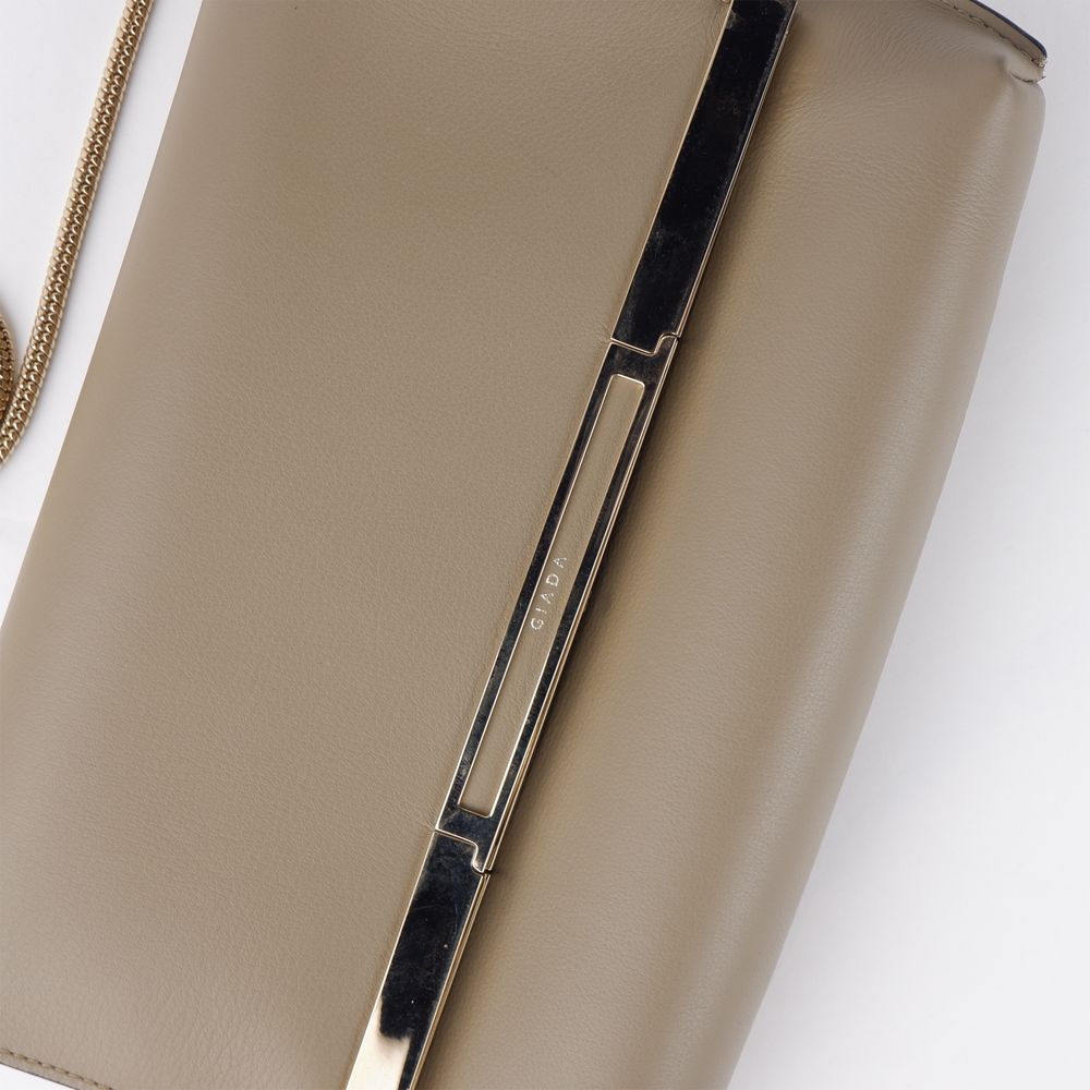 Beige Leather Crossbody Bag-Giada-LabelTerrace.com