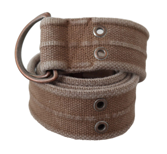 Beige Leather Logo Belt Sling Cintura Buckle Belt-Dolce & Gabbana-LabelTerrace.com