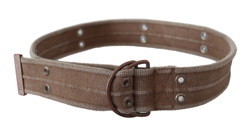 Beige Leather Logo Belt Sling Cintura Buckle Belt-Dolce & Gabbana-LabelTerrace.com