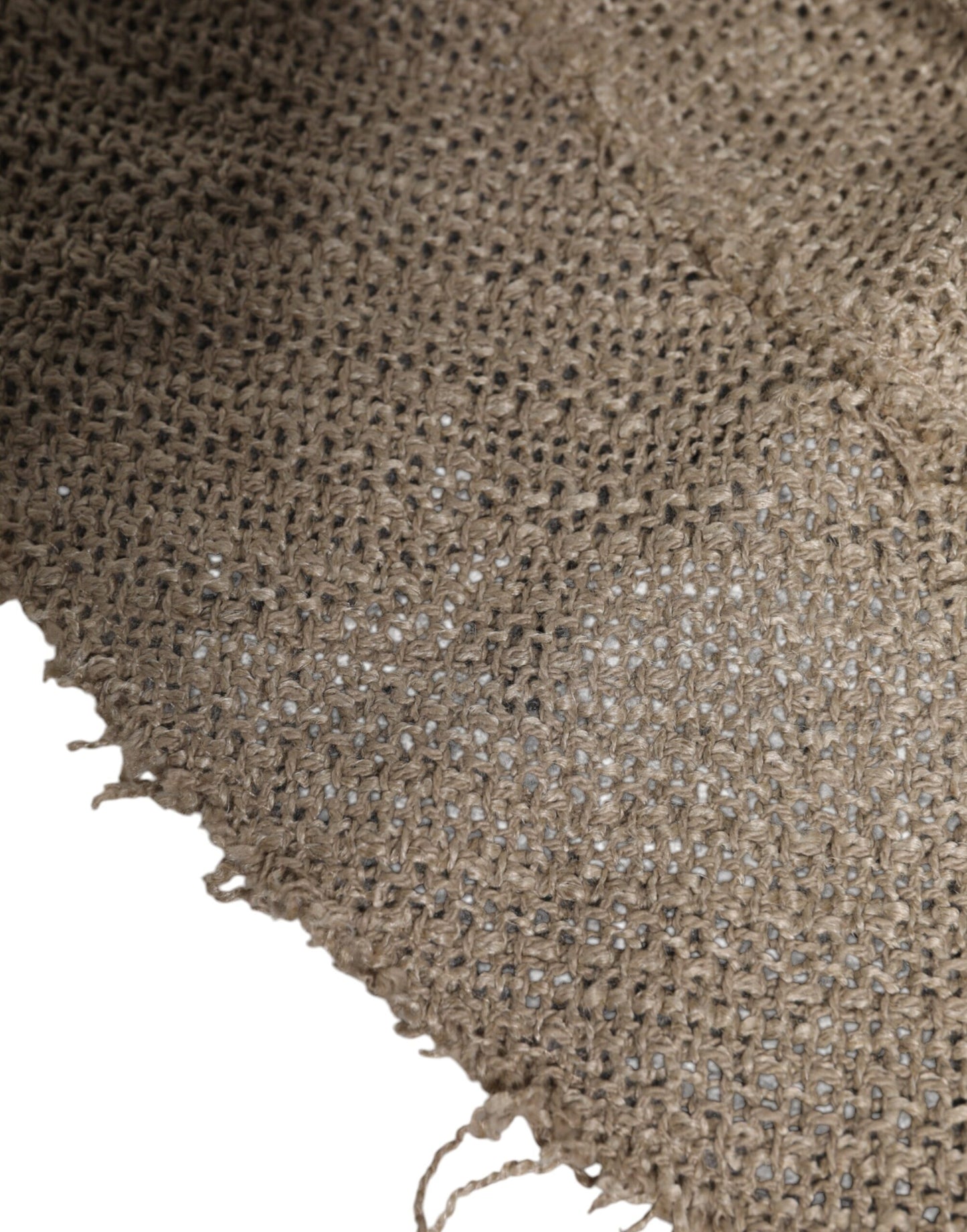 Beige Linen Wide Brim Bucket Hat-Dolce & Gabbana-LabelTerrace.com