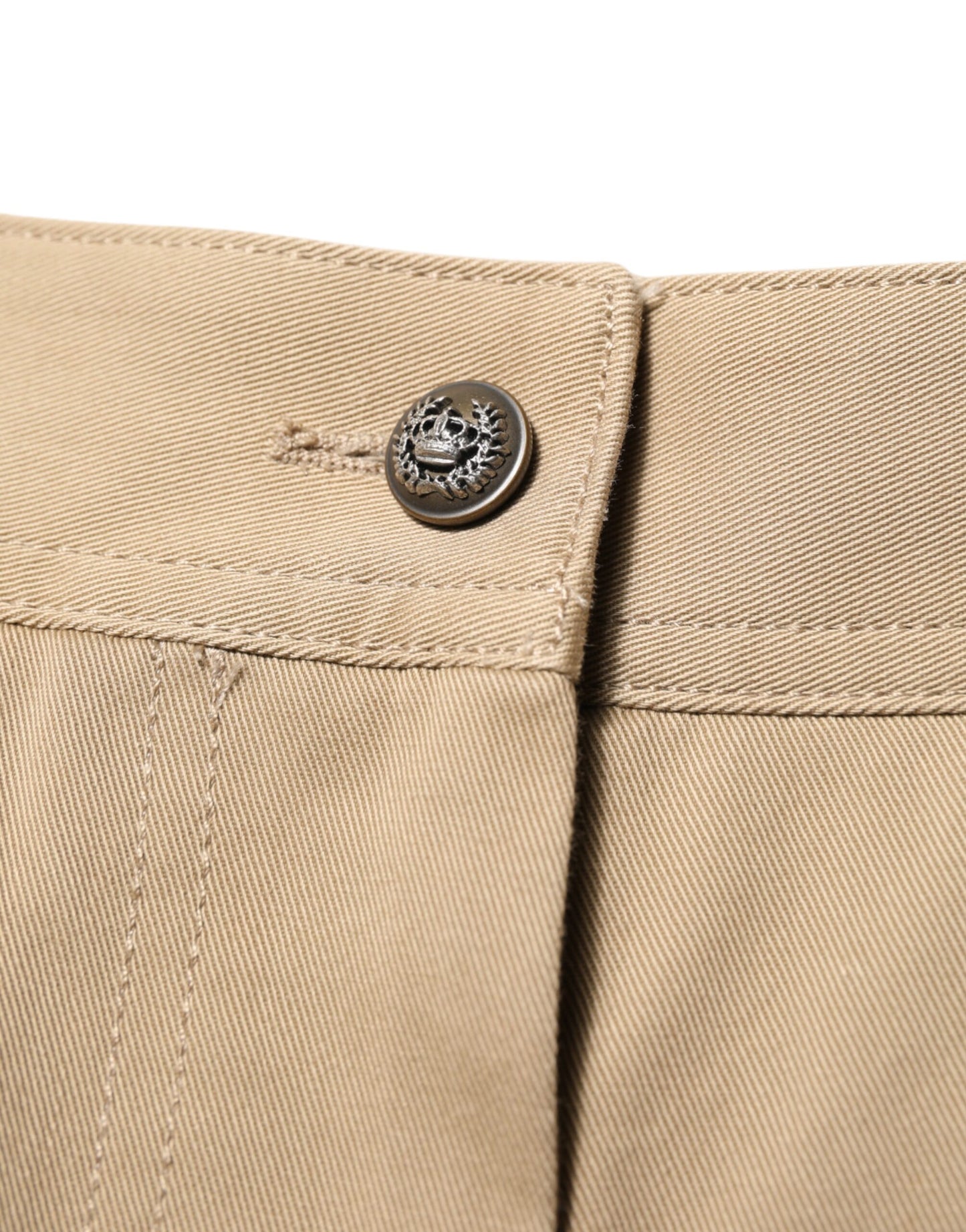 Beige Mid Waist Cargo Tapered Pants-Dolce & Gabbana-LabelTerrace.com