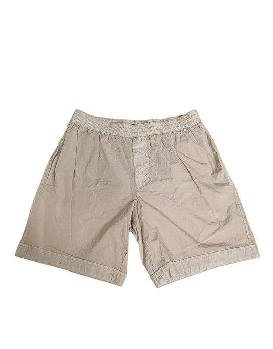 Beige Nylon Beachwear Men Boxer Short Swimwear-Dolce & Gabbana-LabelTerrace.com