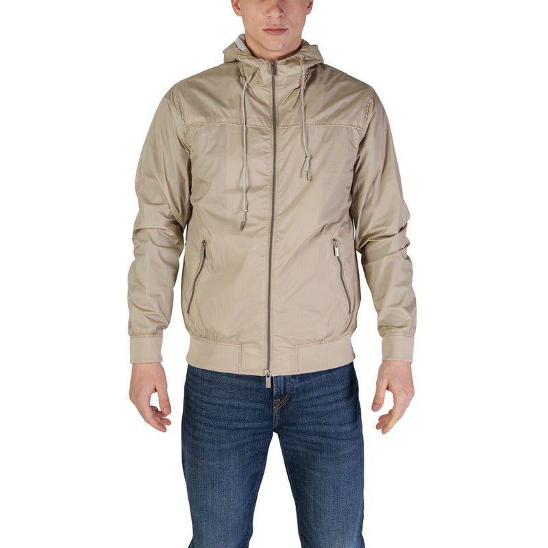 Beige Nylon Shell Jacket