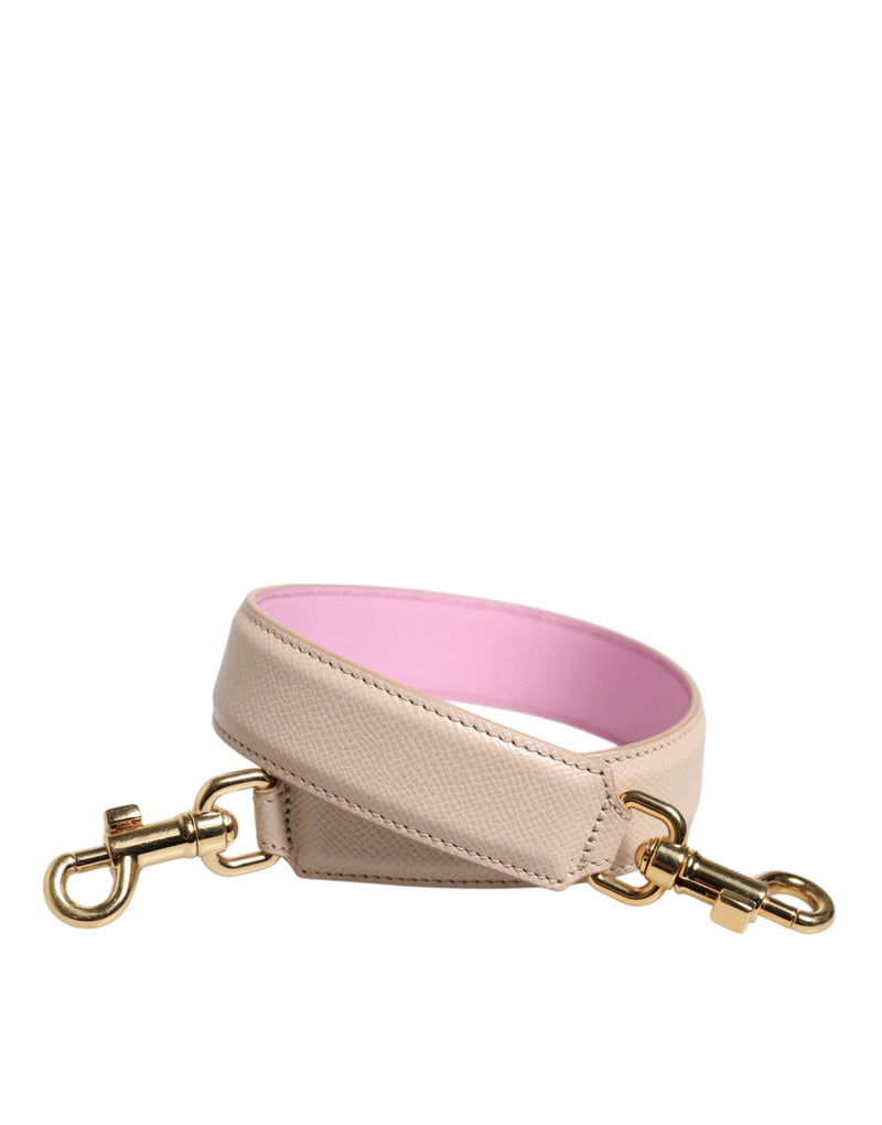 Beige Pink Leather Handbag Accessory Shoulder Strap-Dolce & Gabbana-LabelTerrace.com