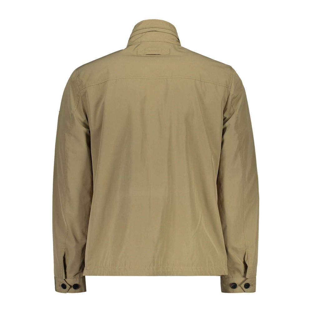 Beige Polyester Men Jacket-Gant-LabelTerrace.com