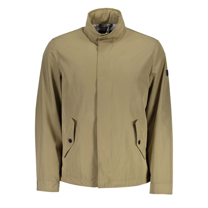 Beige Polyester Men Jacket-Gant-LabelTerrace.com