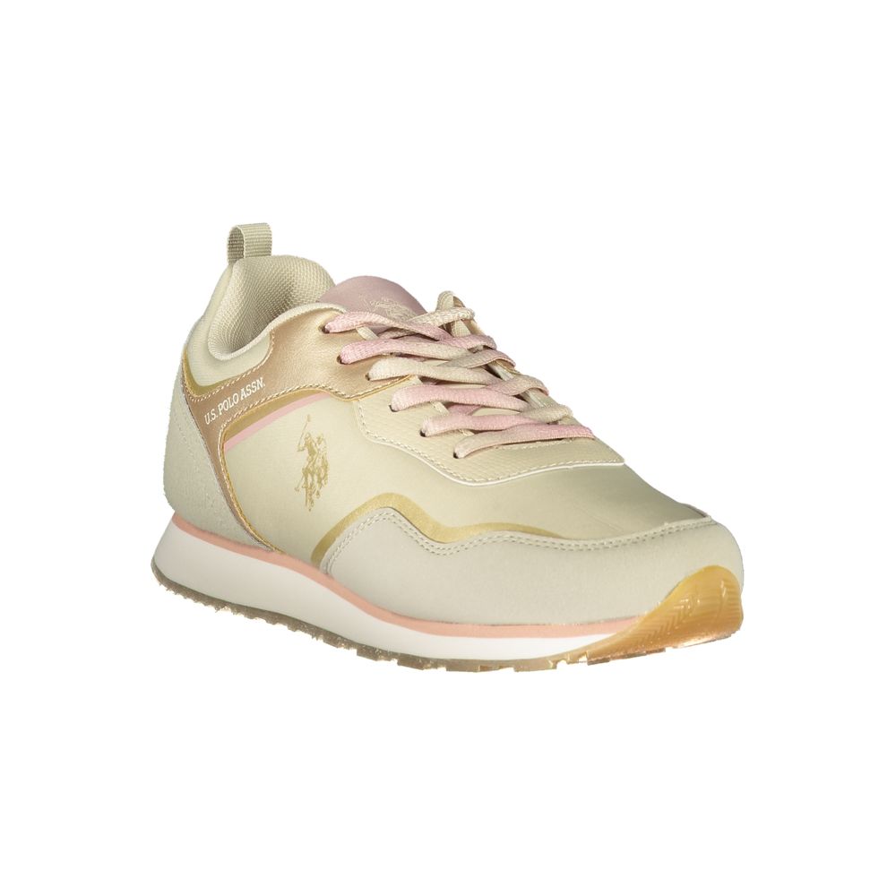 Beige Polyester Sneaker-U.S. POLO ASSN.-LabelTerrace.com