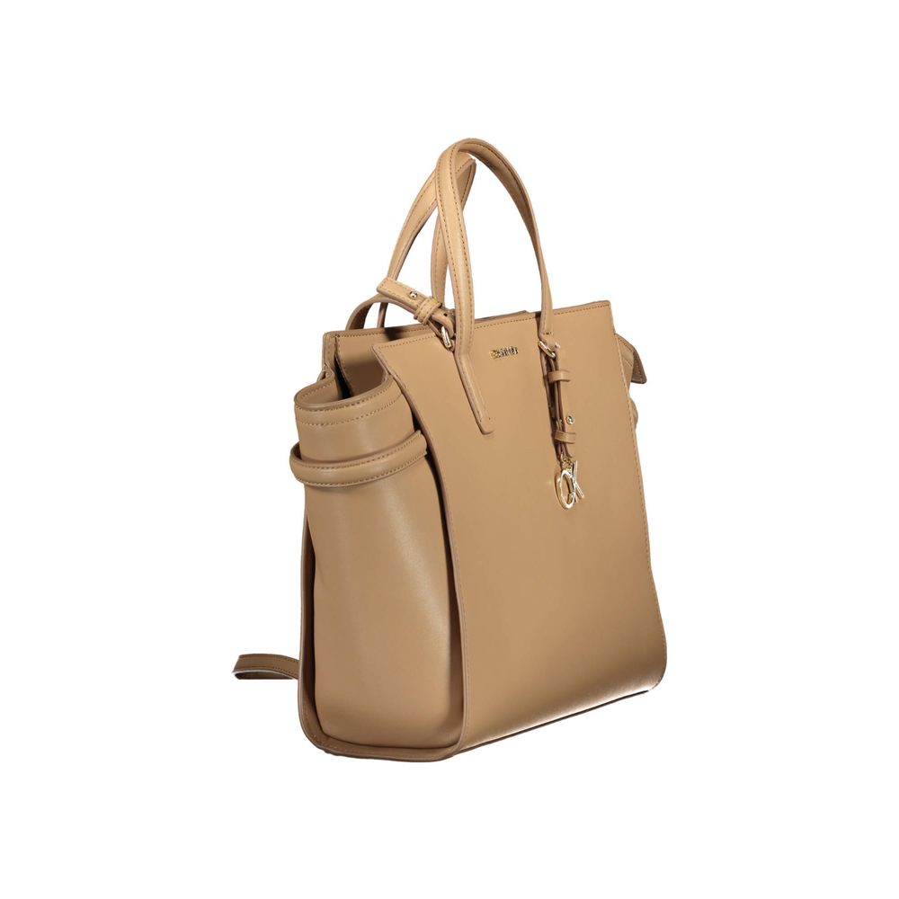 Beige Polyester Women Handbag-Calvin Klein-LabelTerrace.com