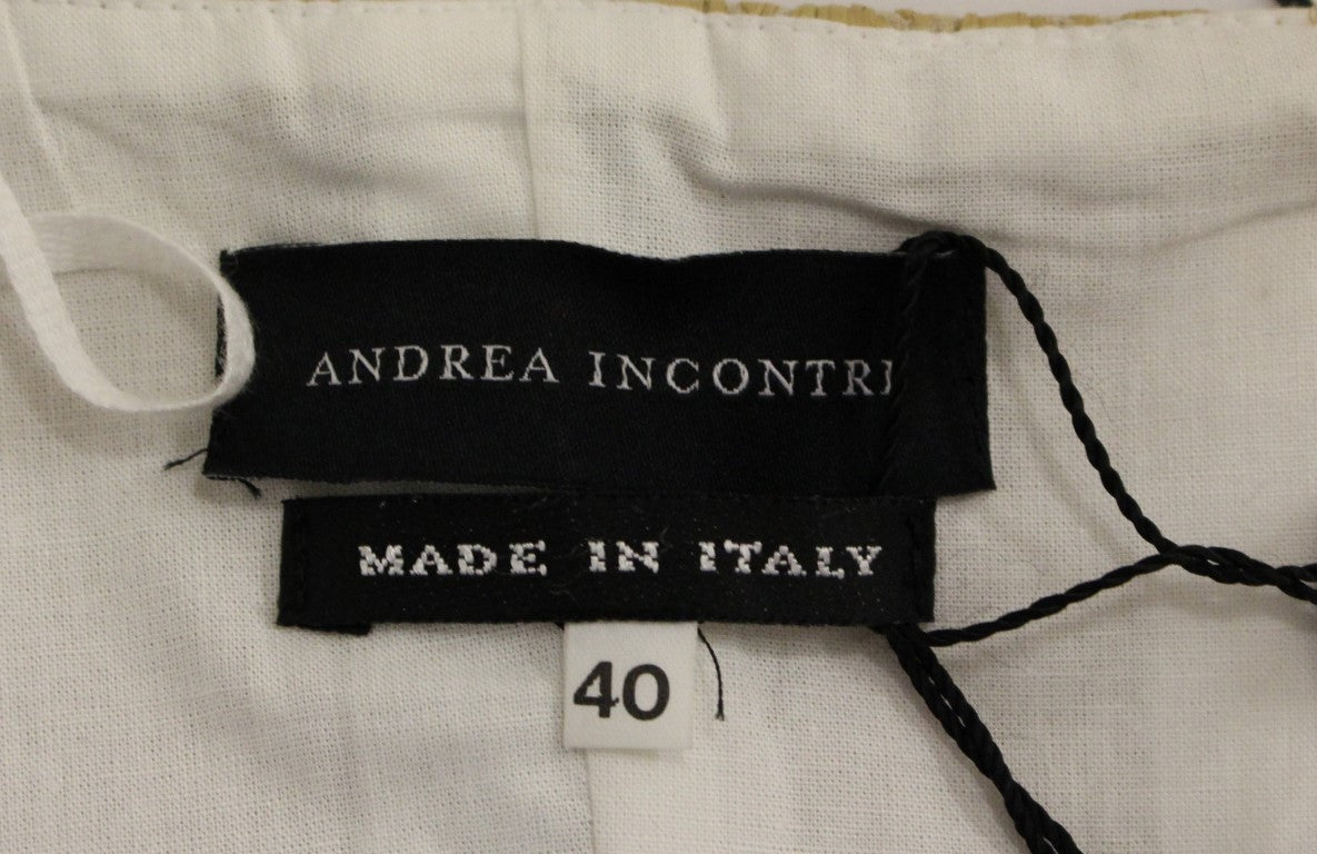Beige Silk Cami Tank Top-Andrea Incontri-LabelTerrace.com