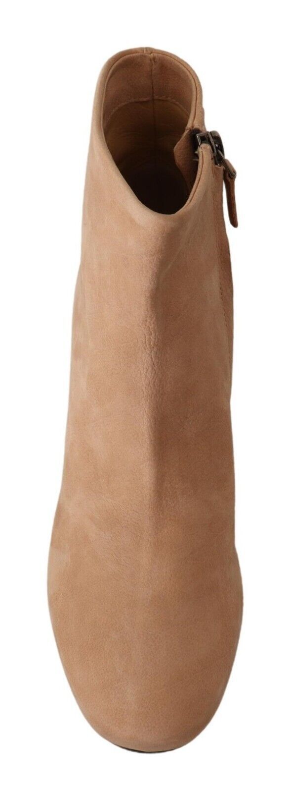 Beige Suede Leather Mid Heels Pumps Boots Shoes-DEL CARLO-LabelTerrace.com