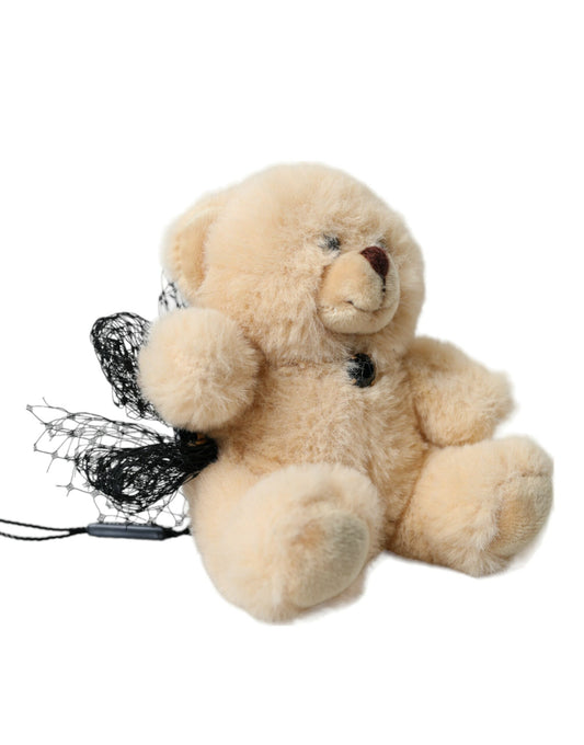 Beige Teddy Bear Mesh Net Band Hair Clip-Dolce & Gabbana-LabelTerrace.com