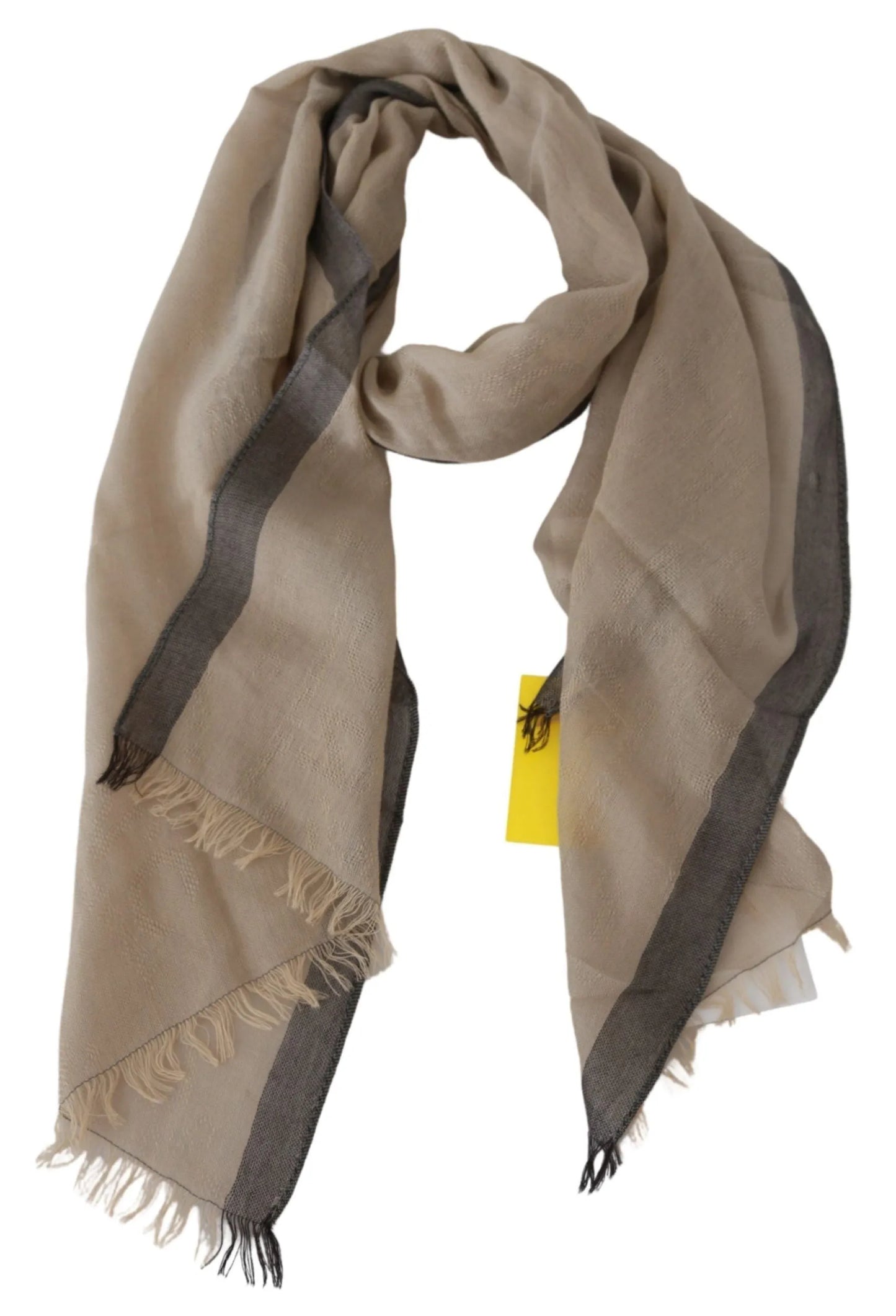 Beige Women Cotton Shawl Scarf-Costume National-LabelTerrace.com