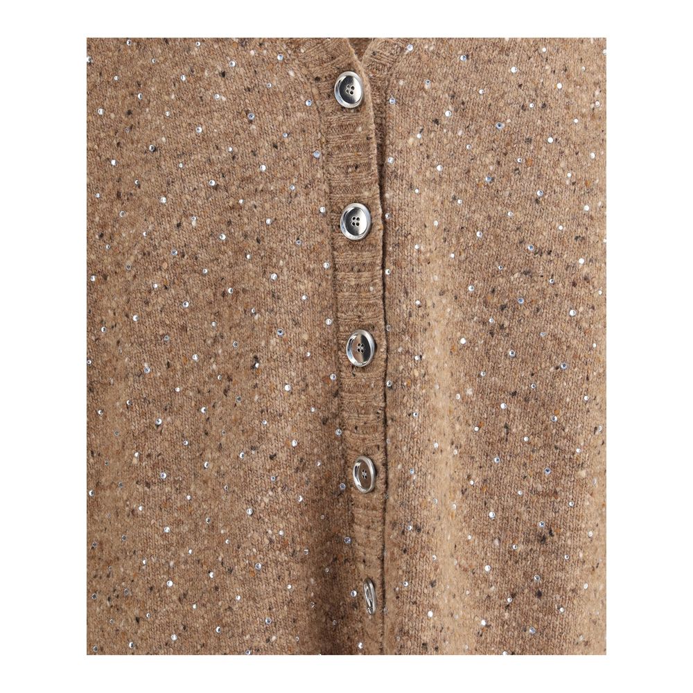 كارديجان من قماش البوكليه مرصع بأحجار الراين