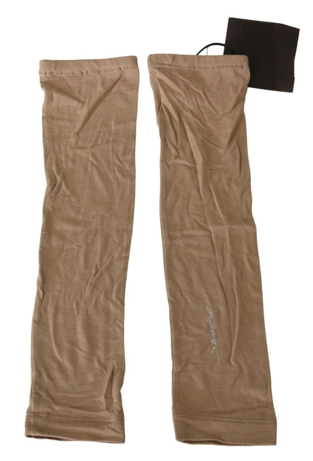 BeigeViscose Women SleevesArm Warmer-Scervino Street-LabelTerrace.com