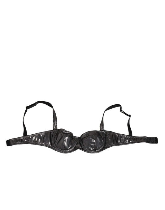 Black Acetate Stretch Balconette Bra Underwear-Dolce & Gabbana-LabelTerrace.com