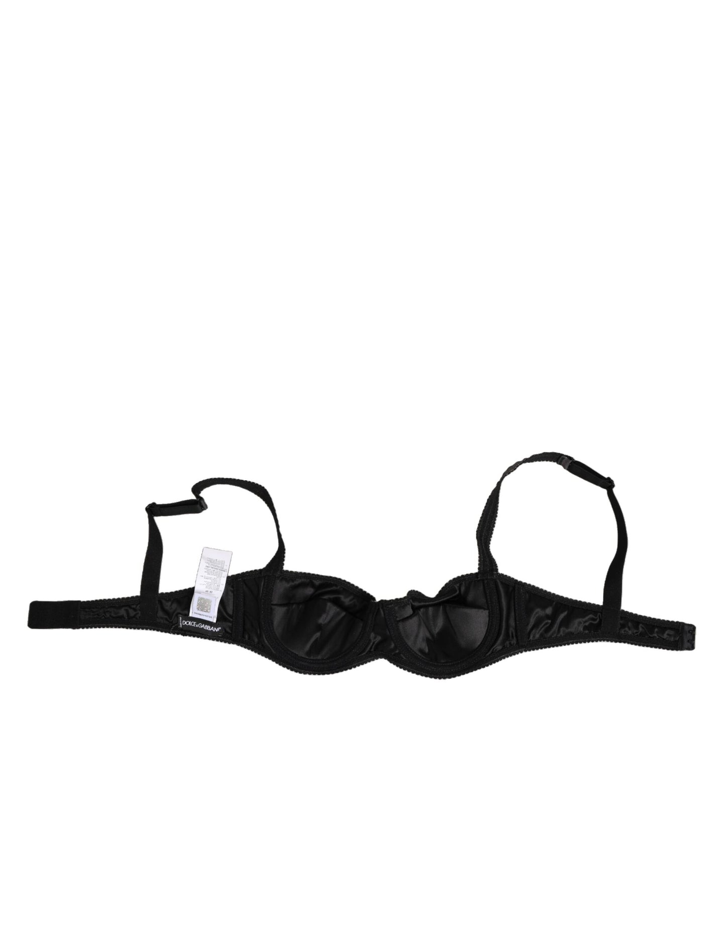 Black Acetate Stretch Balconette Bra Underwear-Dolce & Gabbana-LabelTerrace.com