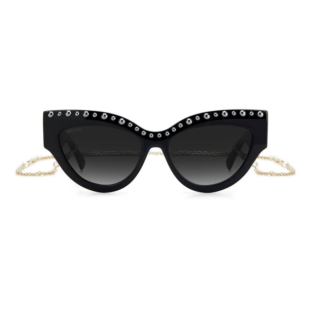 Black Acetate Sunglasses-Jimmy Choo-LabelTerrace.com