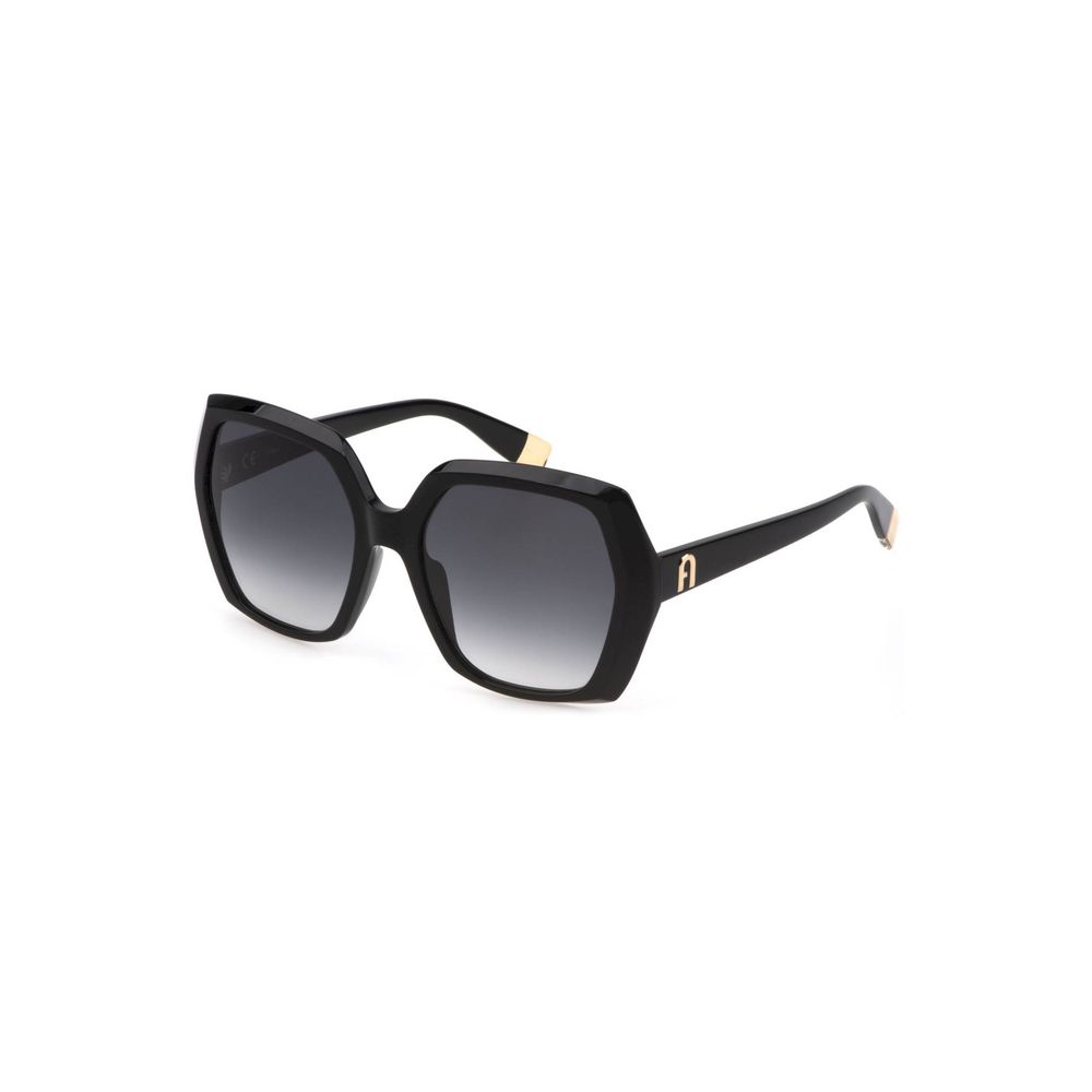Black Acetate Women Sunglasses-Furla-LabelTerrace.com