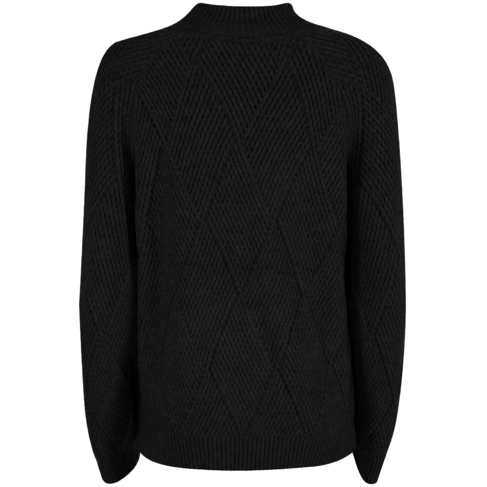 Black Acrylic Women Sweater-Yes Zee-LabelTerrace.com