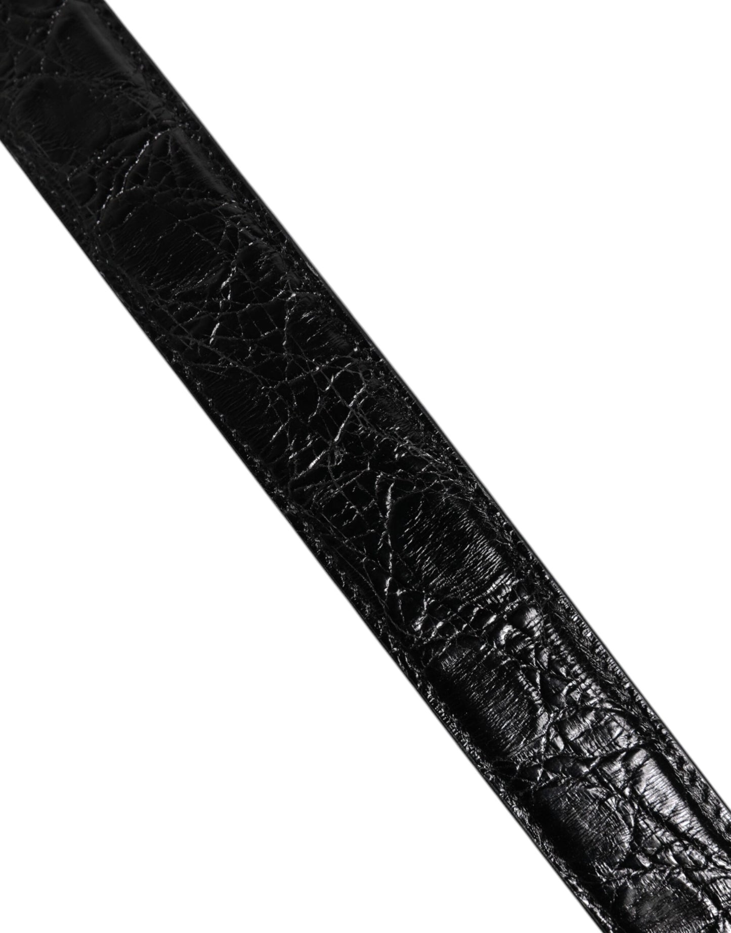 Black Alligator Leather Bag Shoulder Strap-Dolce & Gabbana-LabelTerrace.com