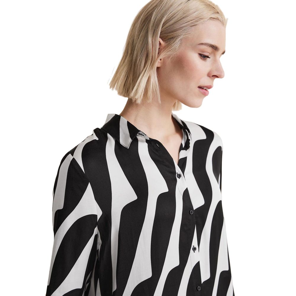 Black And White Viscose Blouse-Street One-LabelTerrace.com
