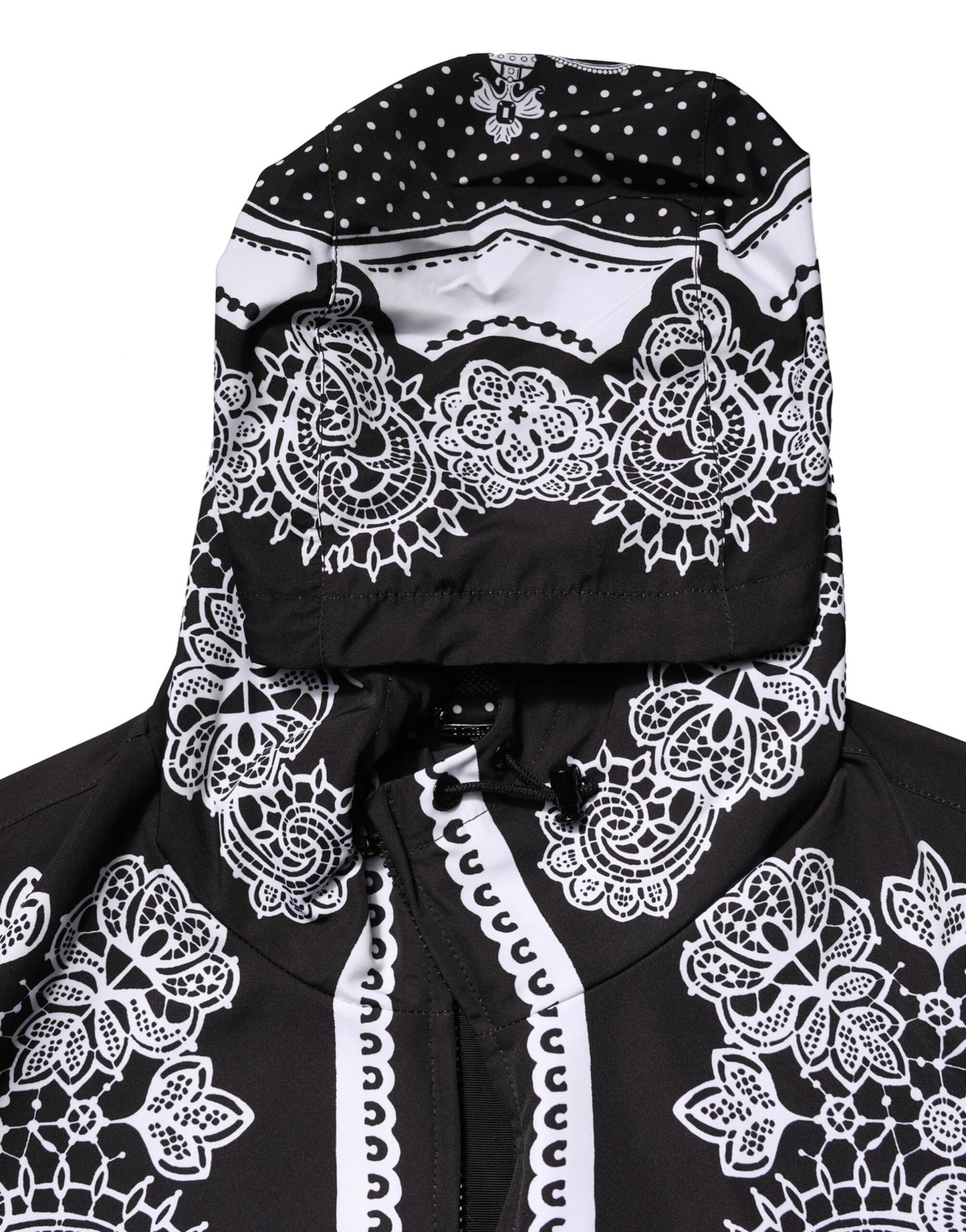 Black Bandana Print Hooded Bomber Jacket-Dolce & Gabbana-LabelTerrace.com