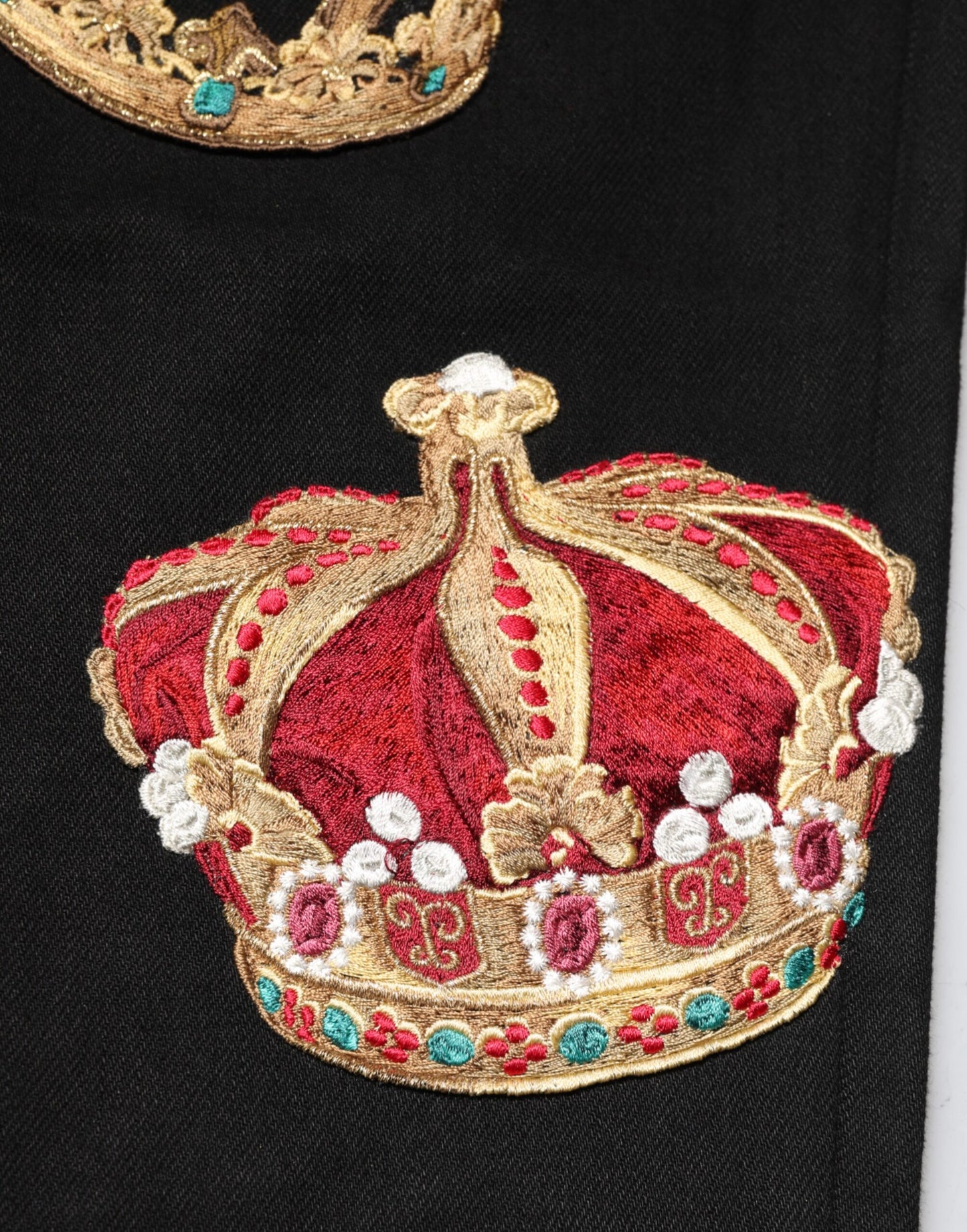 Black Baroque Royal Men Dress Trouser Pants-Dolce & Gabbana-LabelTerrace.com