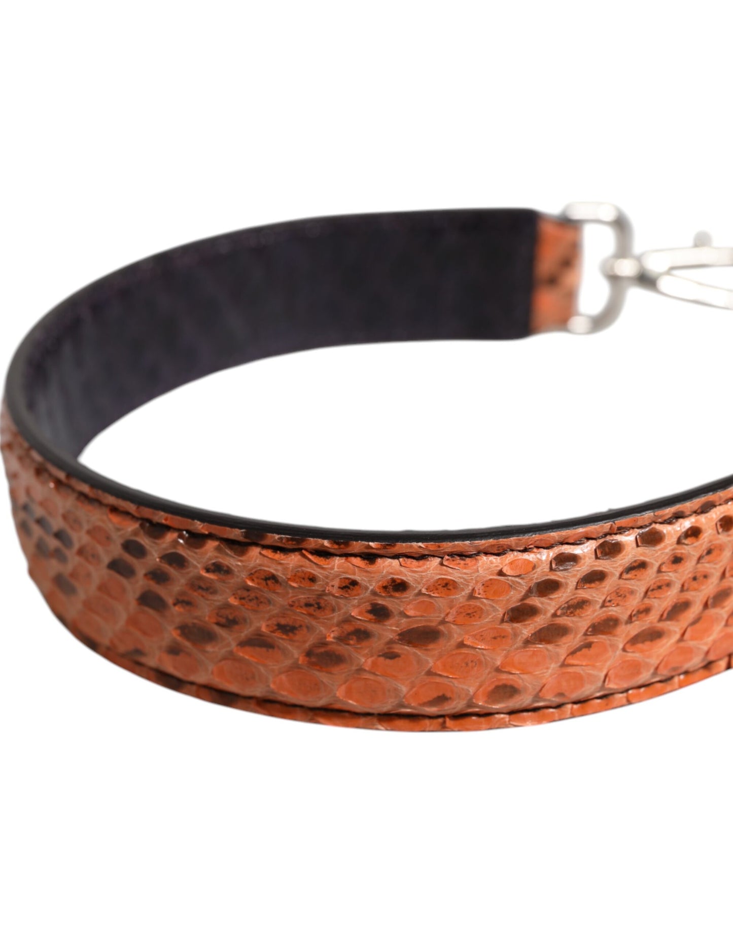 Black Beige Exotic Leather Bag Shoulder Strap-Dolce & Gabbana-LabelTerrace.com