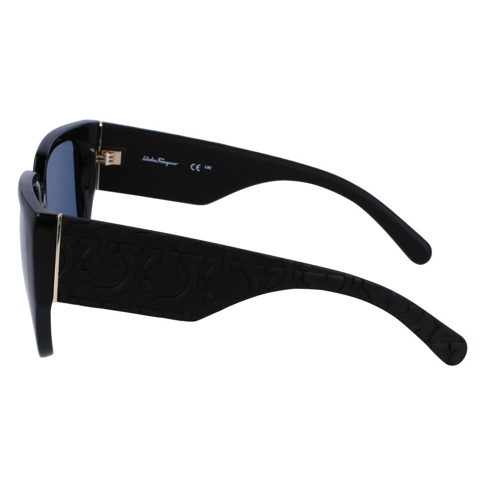 Black Bio Injected Sunglasses-Ferragamo-LabelTerrace.com