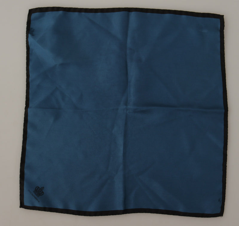 Black Blue DG Crown Printed Square Handkerchief Scarf-Dolce & Gabbana-LabelTerrace.com