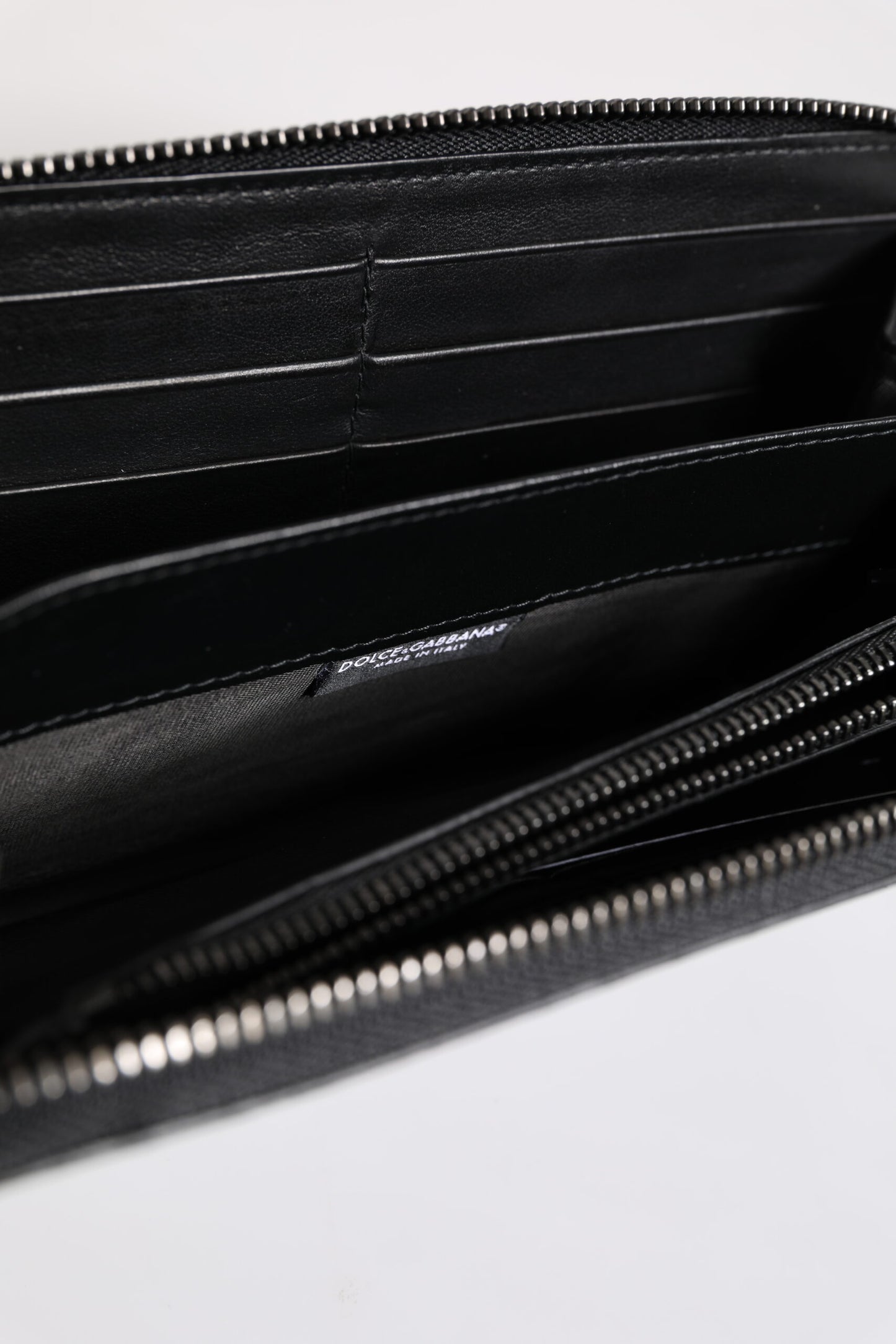 Black Blue Exotic Leather Embossed Continental Wallet-Dolce & Gabbana-LabelTerrace.com