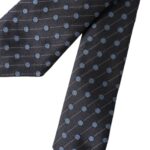 Black Blue Polka Dot Silk Adjustable Men Tie-Dolce & Gabbana-LabelTerrace.com