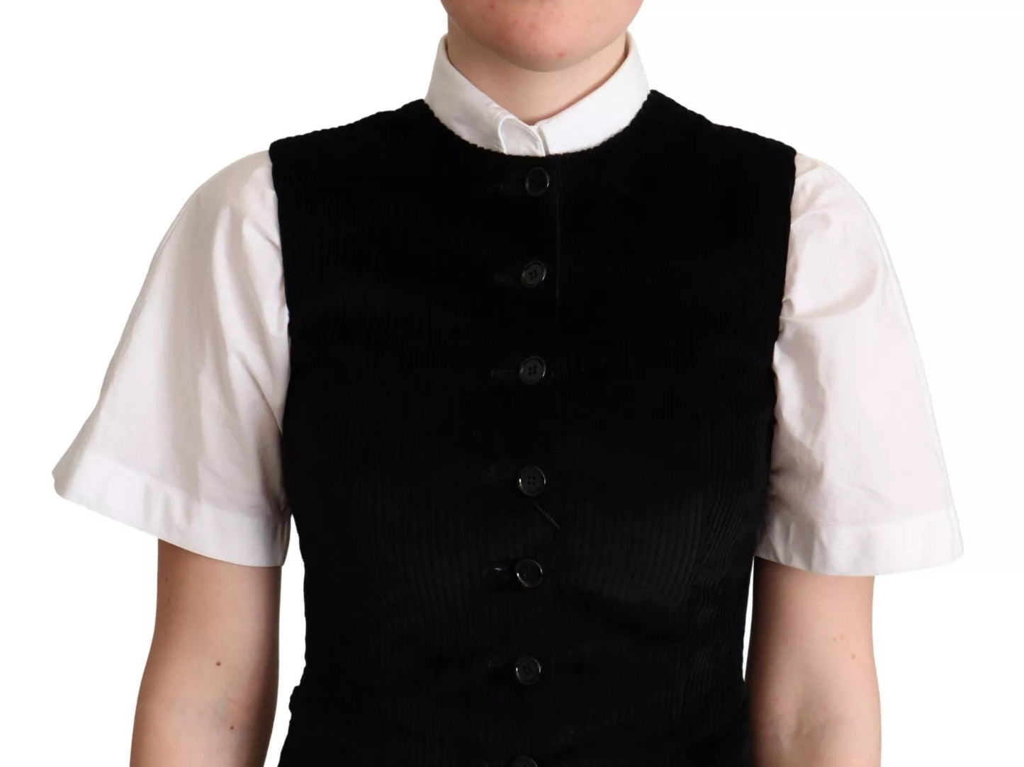 Black Brown Leopard Print Waistcoat Vest-Dolce & Gabbana-LabelTerrace.com