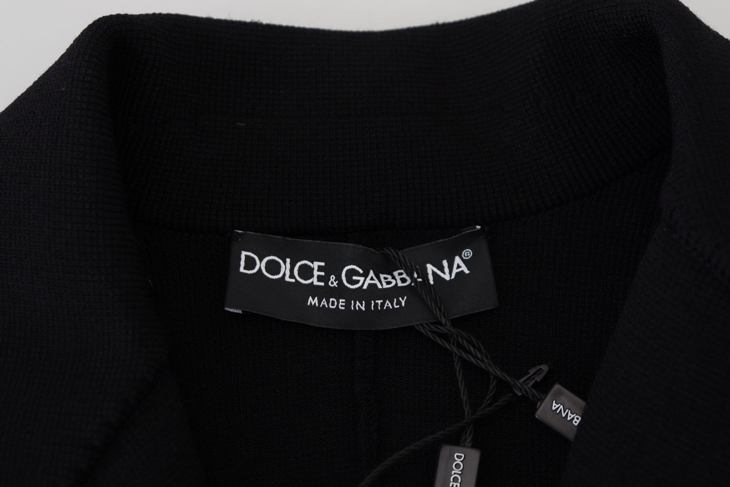 Black Button Cardigan Blazer Viscose Jacket-Dolce & Gabbana-LabelTerrace.com