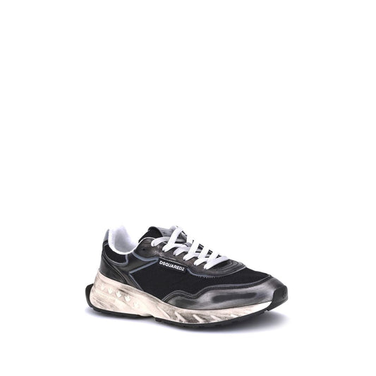 Black Calf Leather Bos Taurus Athletic Sneakers