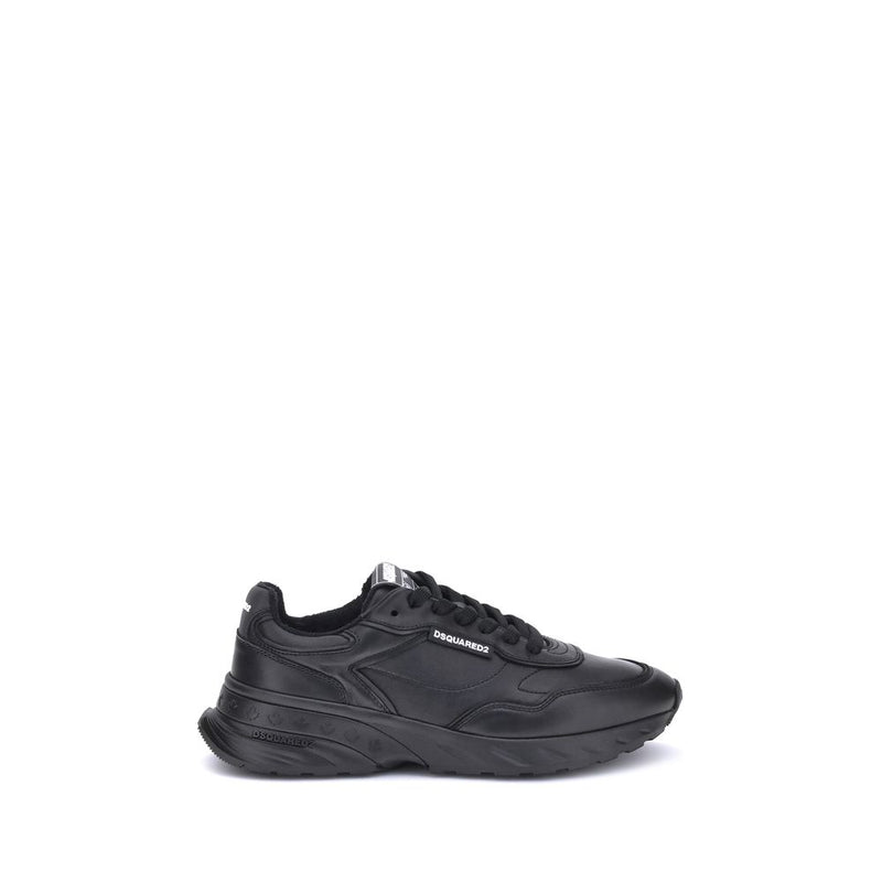Black Calf Leather Bos Taurus Athletic Sneakers
