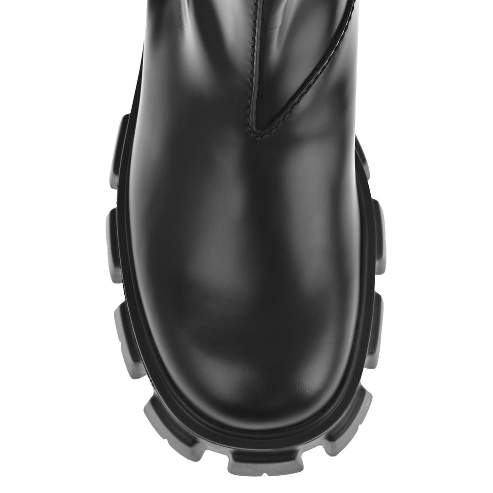 Monolith Leather Ankle Boots-Prada-LabelTerrace.com