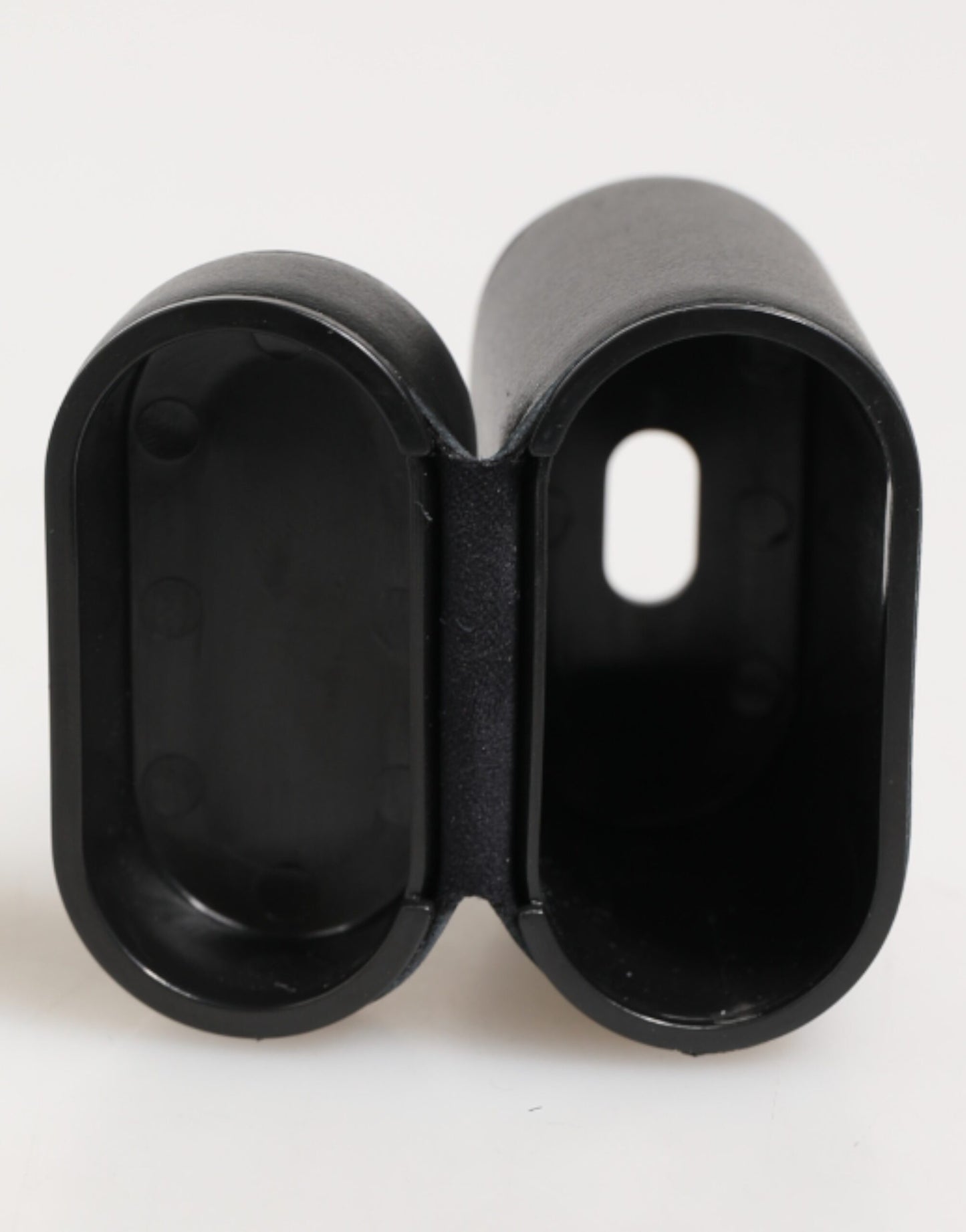 Black Calfskin Leather Logo Print Flip Holder Airpods Case-Dolce & Gabbana-LabelTerrace.com