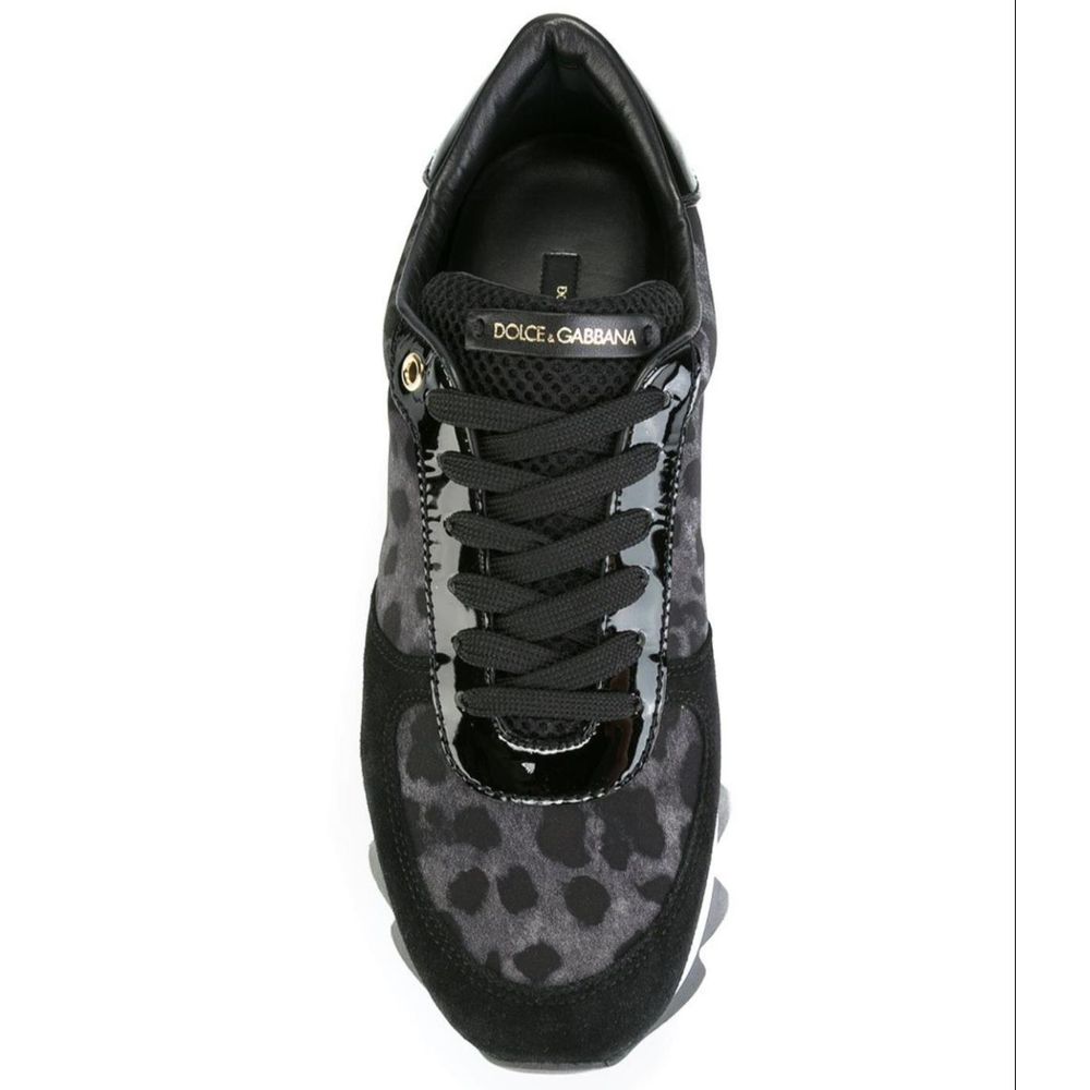 Black Calfskin Sneaker-Dolce & Gabbana-LabelTerrace.com
