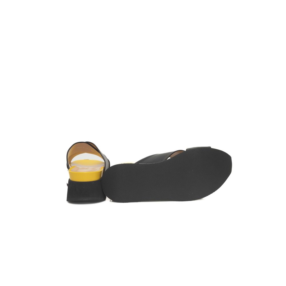 Black Calfskin Women Sandal
