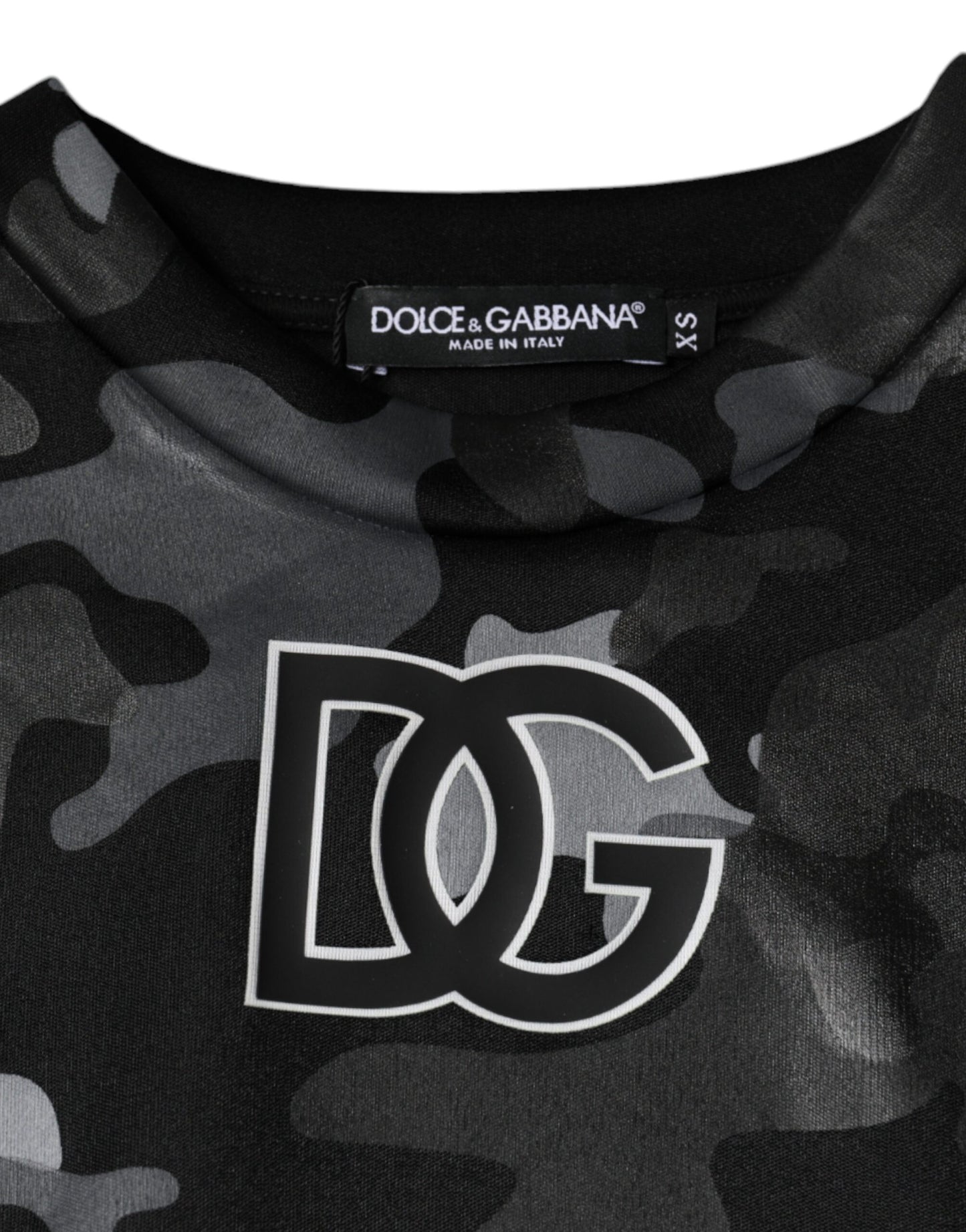 Black Camouflage Round Neck Sweatshirt Sweater-Dolce & Gabbana-LabelTerrace.com