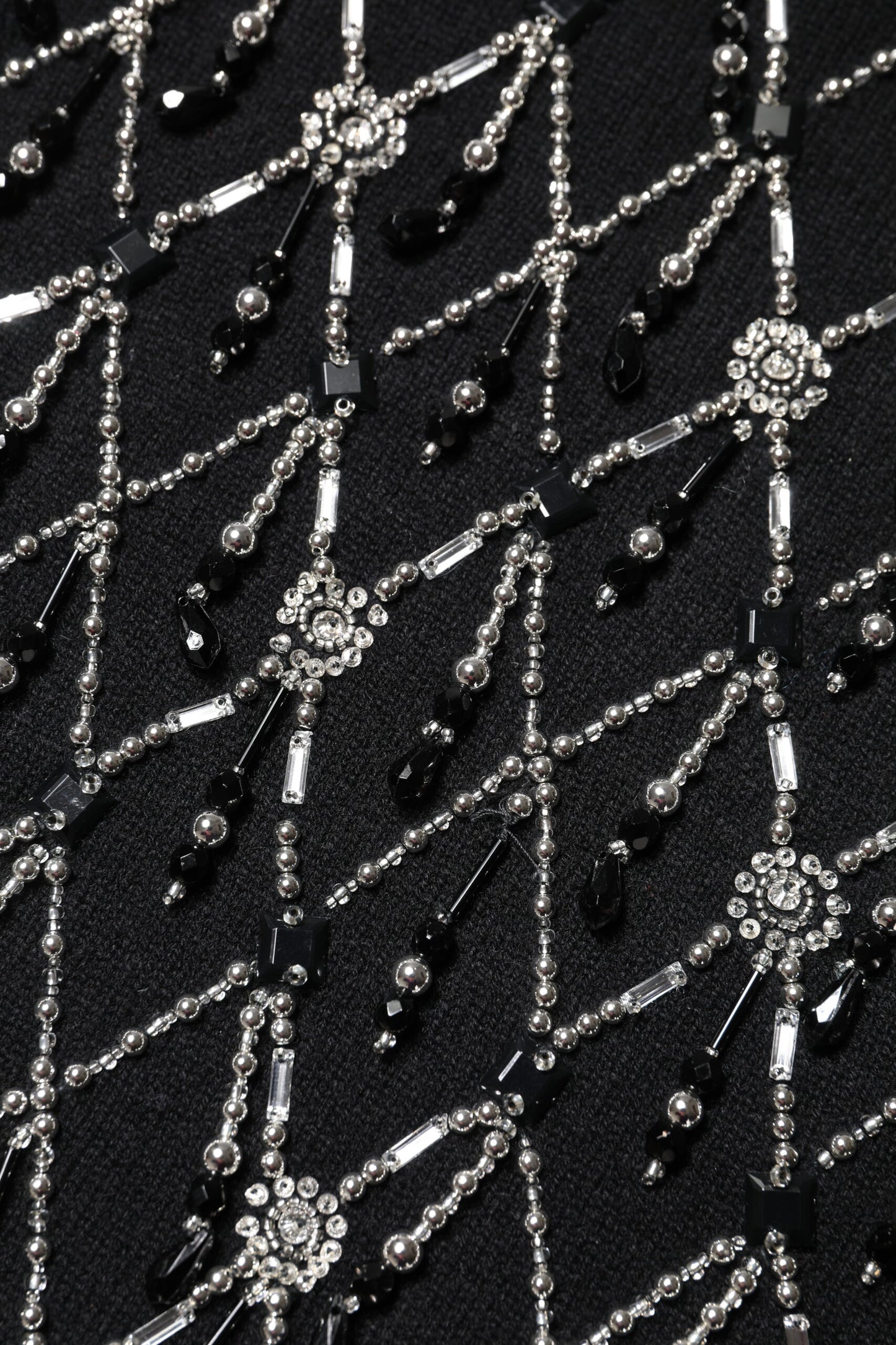 Black Cashmere Embellished Long Sleeves Top-Dolce & Gabbana-LabelTerrace.com