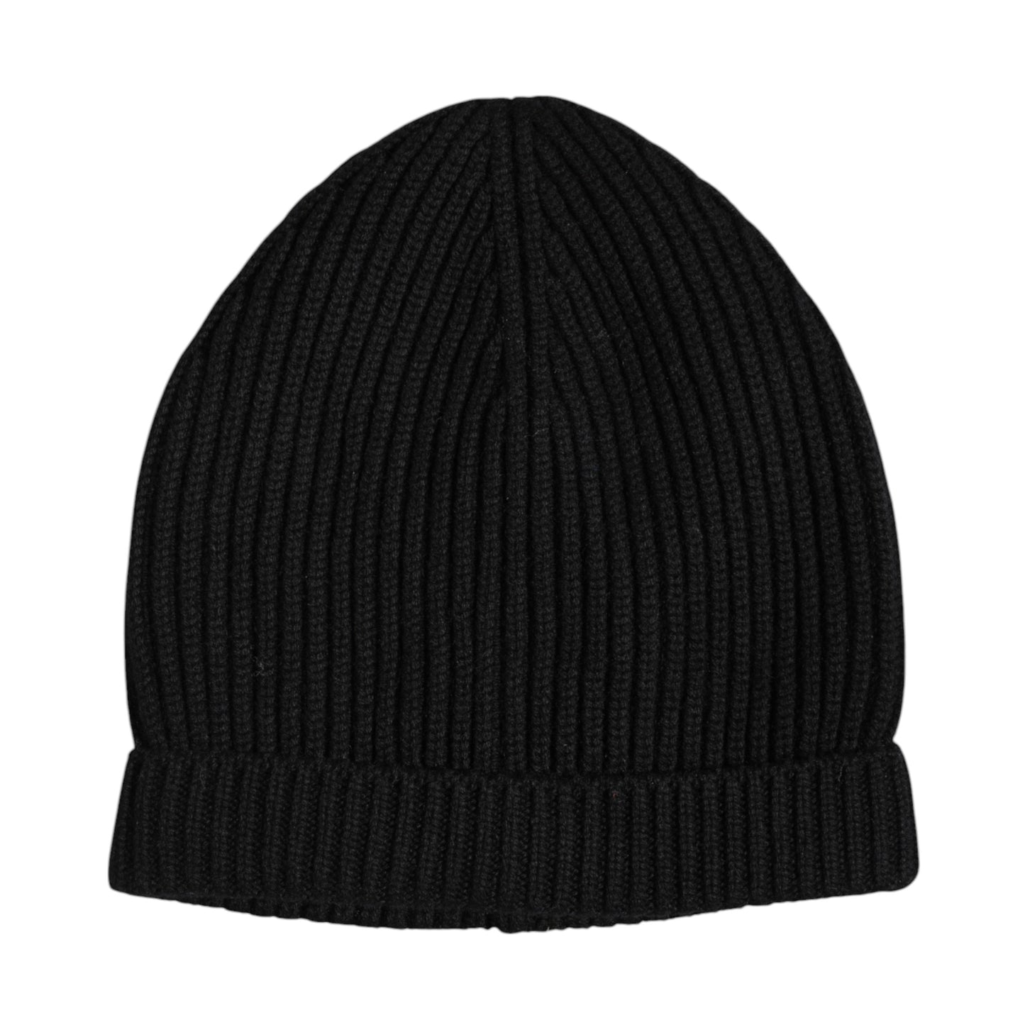 Black Cashmere Knitted Winter Beanie Hat-Dolce & Gabbana-LabelTerrace.com