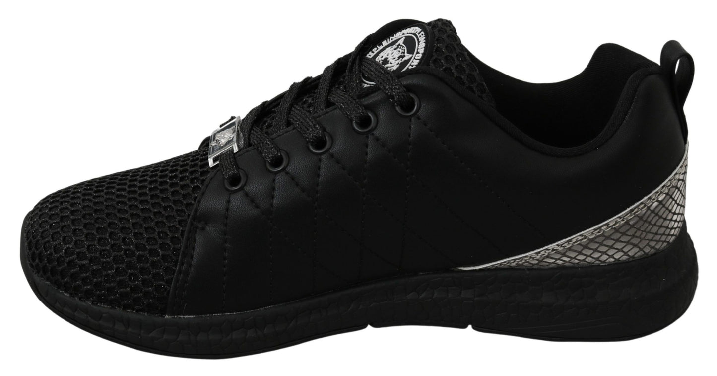 Black Casual Running Sneakers Shoes-Philipp Plein-LabelTerrace.com