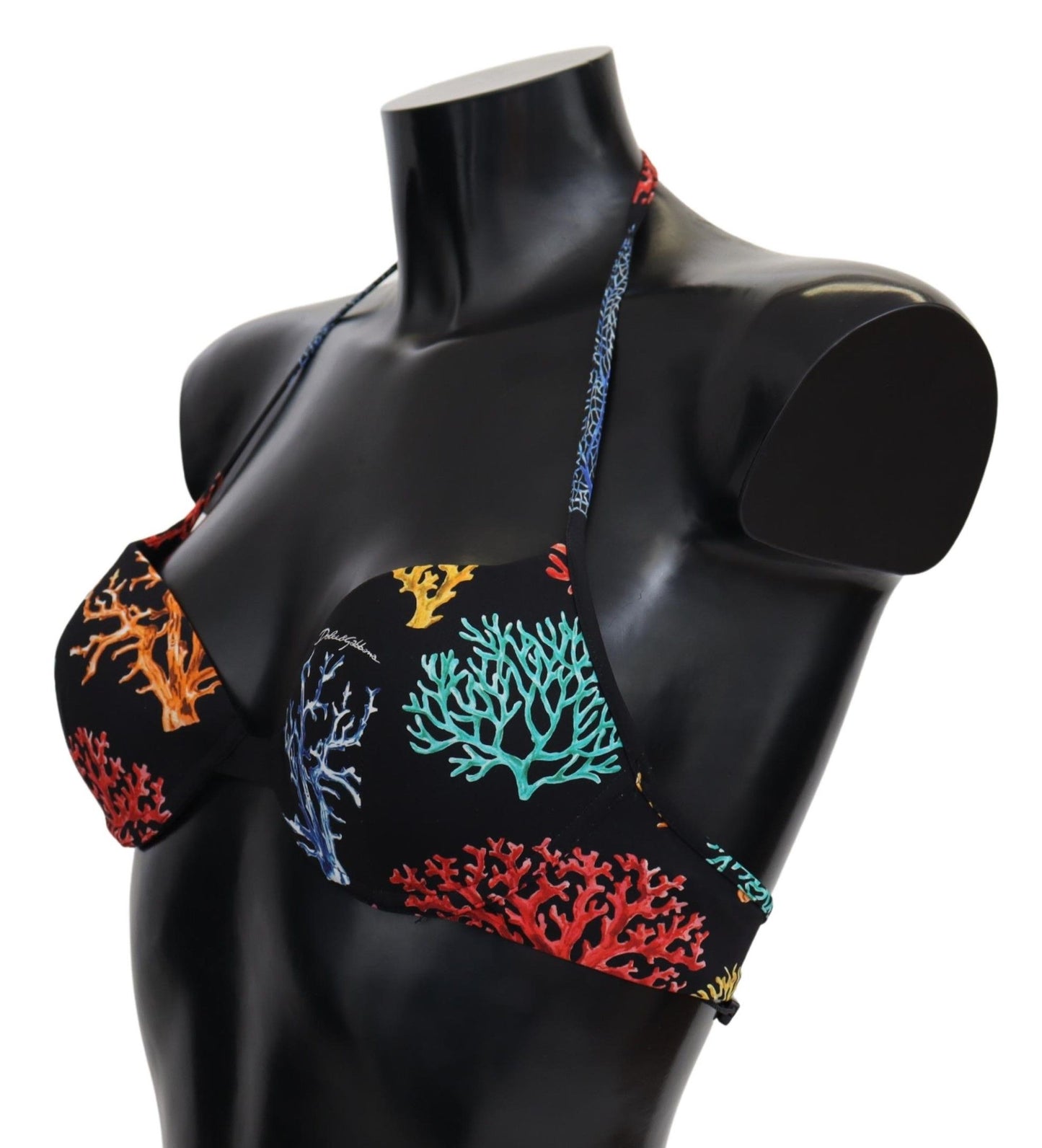 Black Corals Print Women Beachwear Bikini Tops-Dolce & Gabbana-LabelTerrace.com