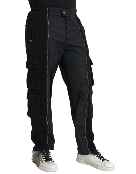 Black Cotton Blend Skinny Pants-Dolce & Gabbana-LabelTerrace.com