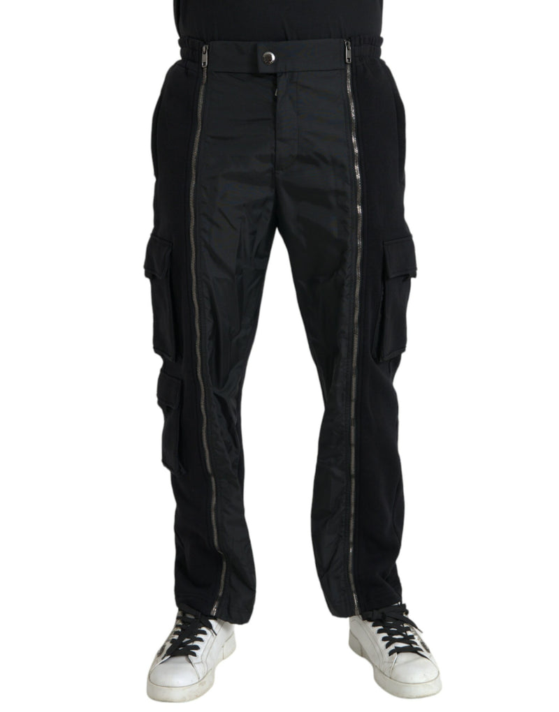 Black Cotton Blend Skinny Pants-Dolce & Gabbana-LabelTerrace.com